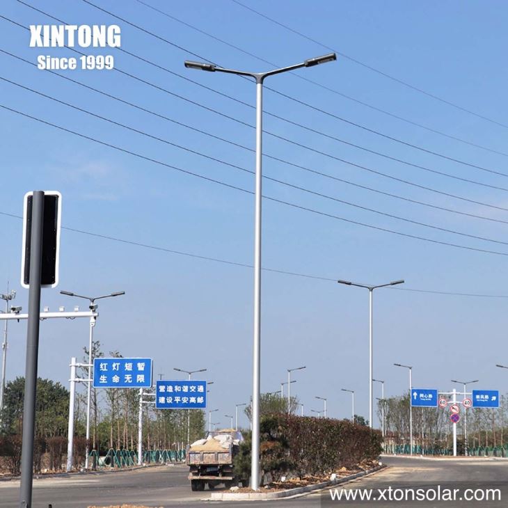 All In One Integrated 10W LED Street Lamp With 8m Street Pole All In One Integrated 10W LED Street Lamp With 8m Street Pole