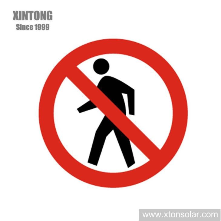 Aluminum Red Round Traffic Sign