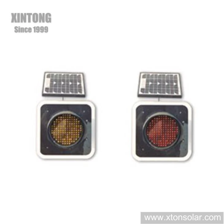 Xintong Yellow Emergency Flashing Vehicle Road LED Solar Traffic Warning Light With Solar Panel